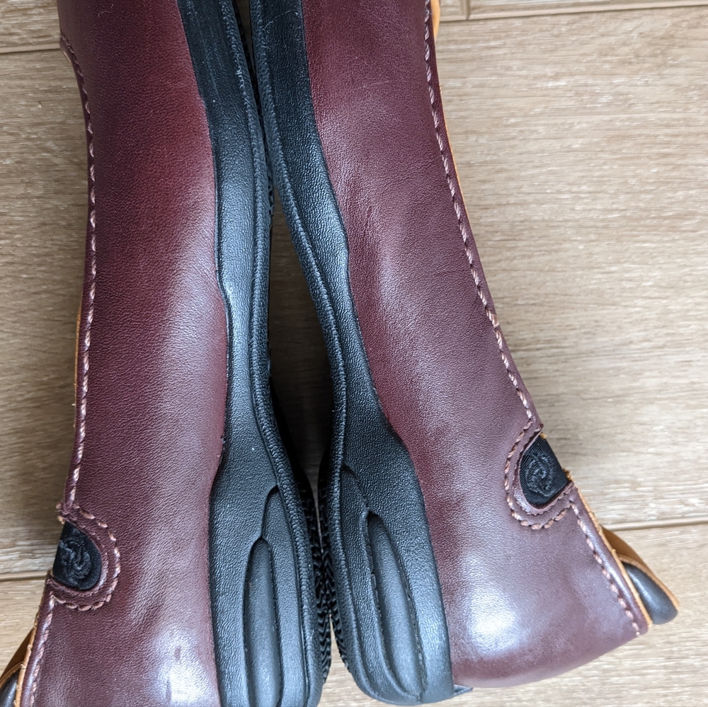 Aura Z7 Leather Shoes Burgundy Ballet shoes women's Size 9.5 - Picture 6 of 13